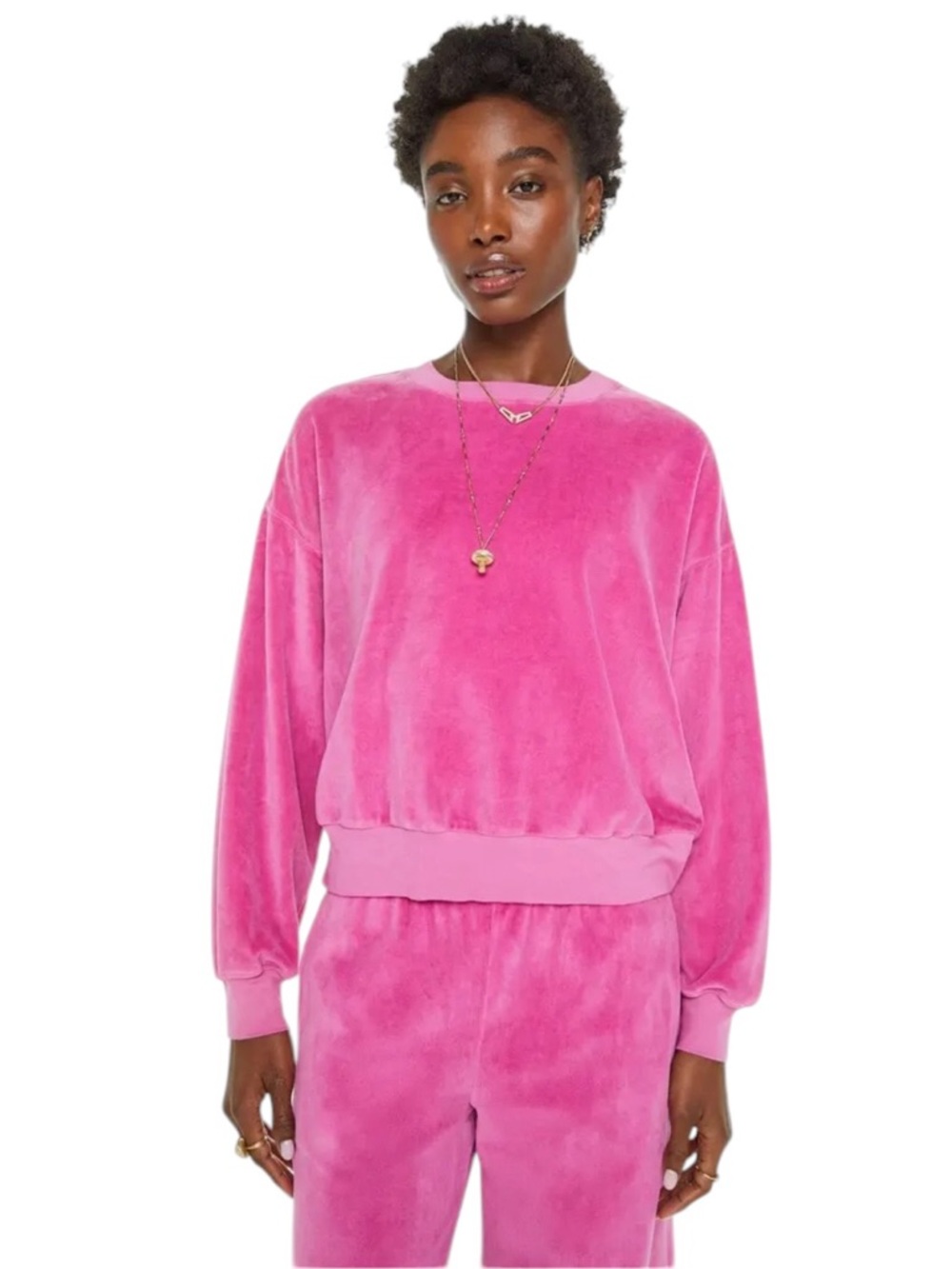 XIRENA Pink Velour Track Suit in Sz S